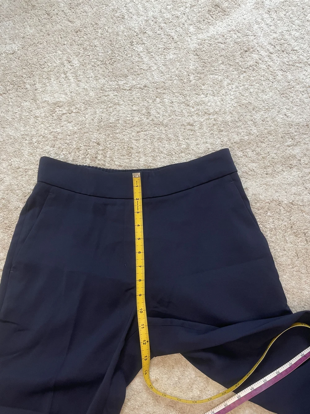 Quince NWT Navy Straight-Leg Tailored Trousers Size 10